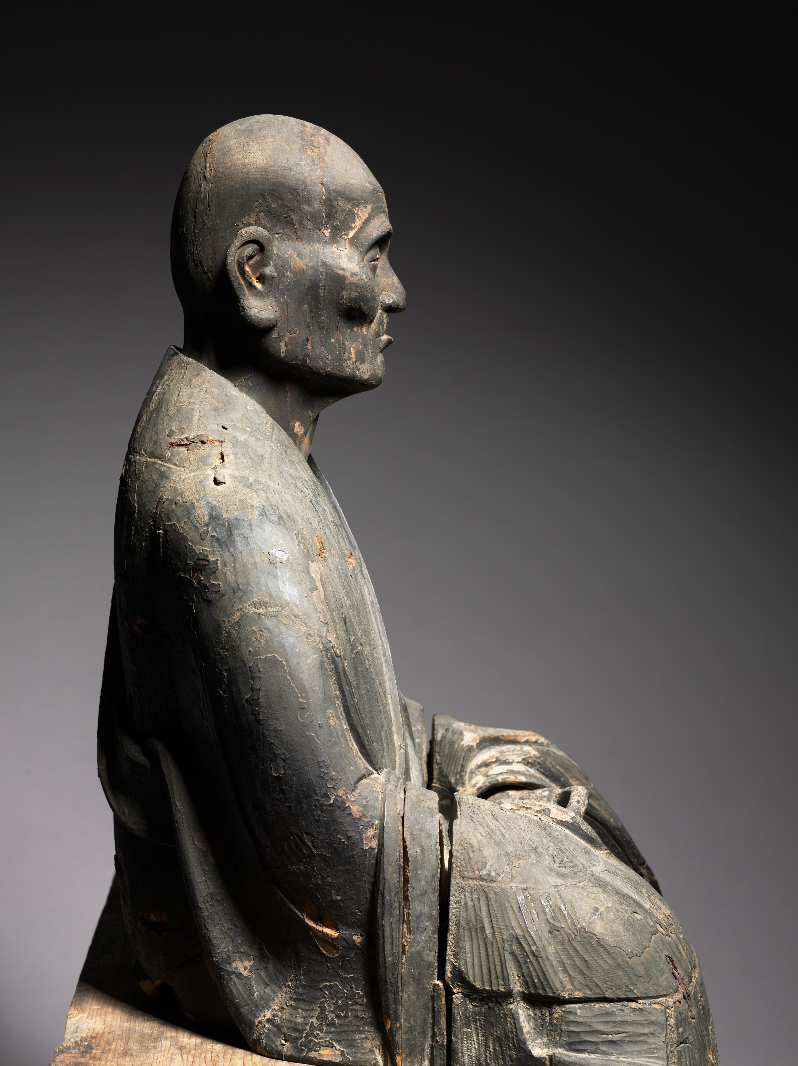 丁云鹏 佛像 中堂画 70×173cm Portrait of Hottō Enmyō Kokushi | Cleveland Museum of Art