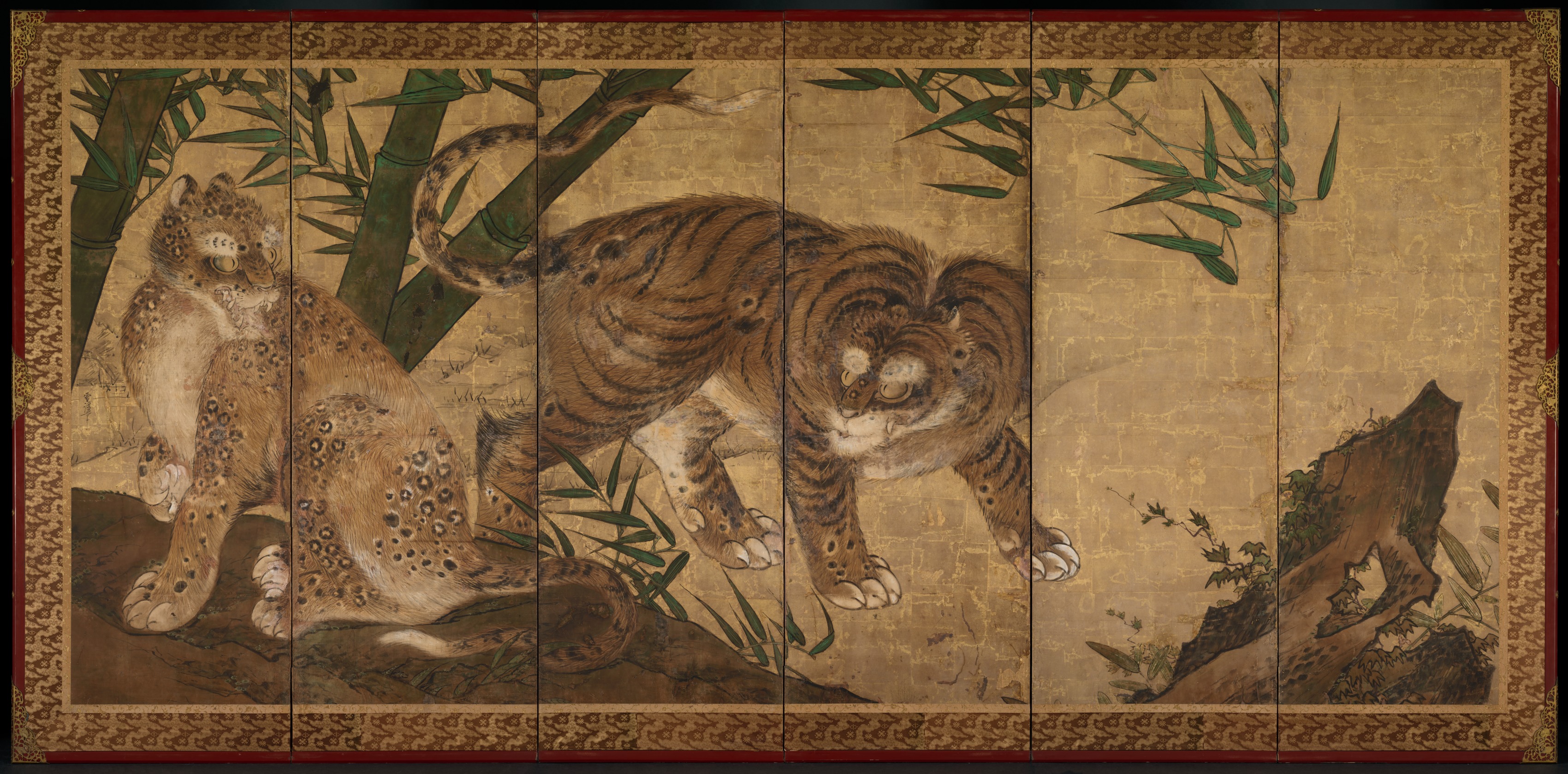 Lions and Tigers in Peony and Bamboo | Cleveland Museum of Art