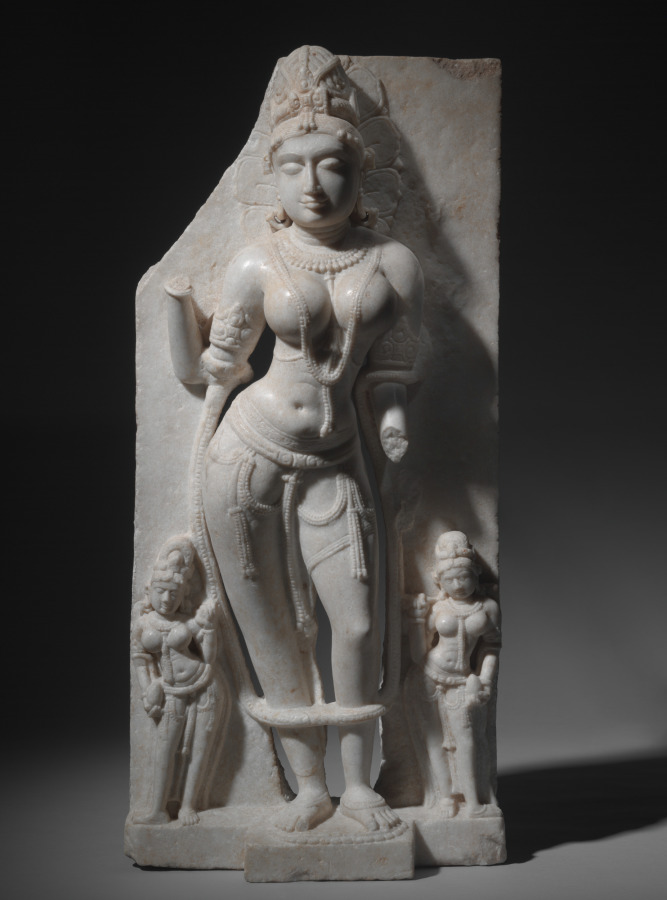 Vidyadevi (Goddess of Learning) by Unknown Artist (900), marble at Cleveland Museum of Art