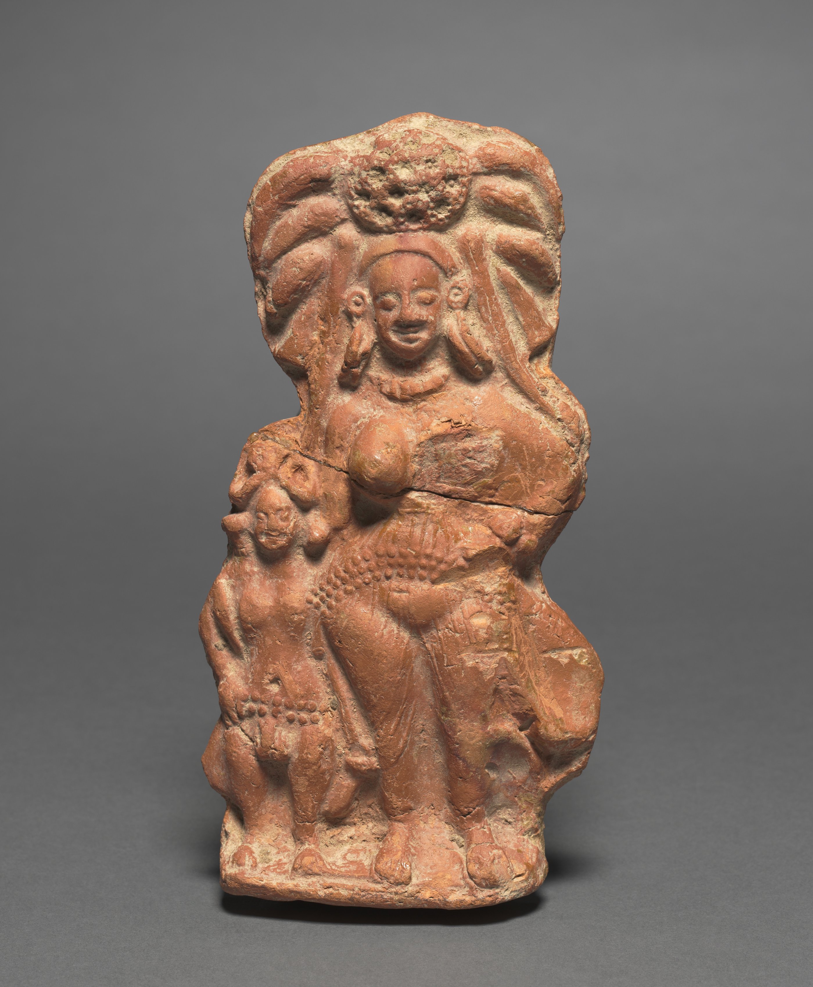 Nature Divinity (Yakshi) with Dwarf Hermaphrodite | Cleveland
