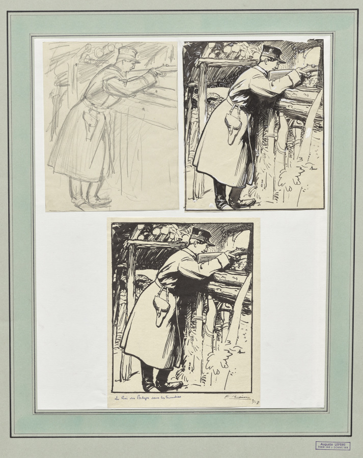 Le roi des Belges dans les tranchées