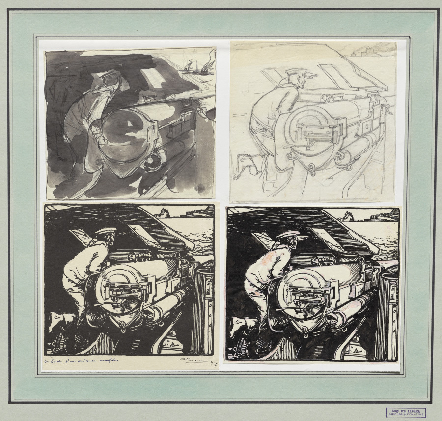 À bord d'un cruiseur anglais