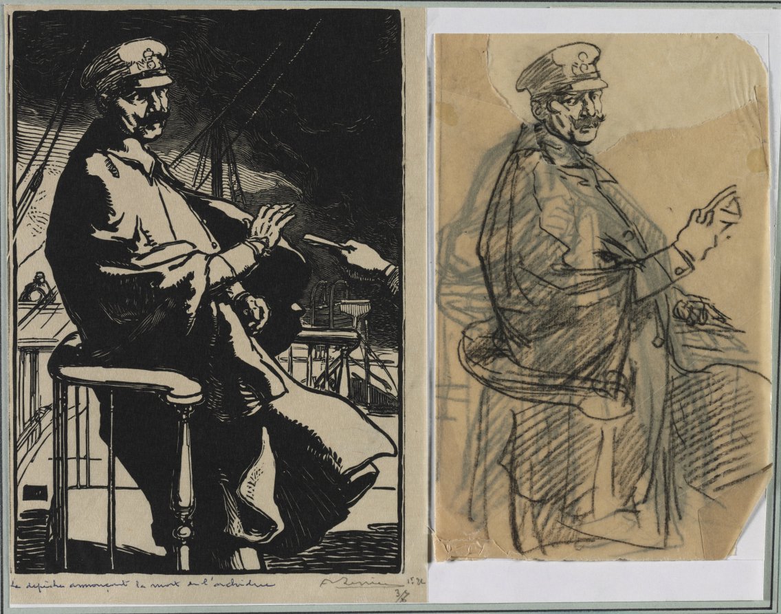 La Dépèche annoncant la mort de l'archiduc