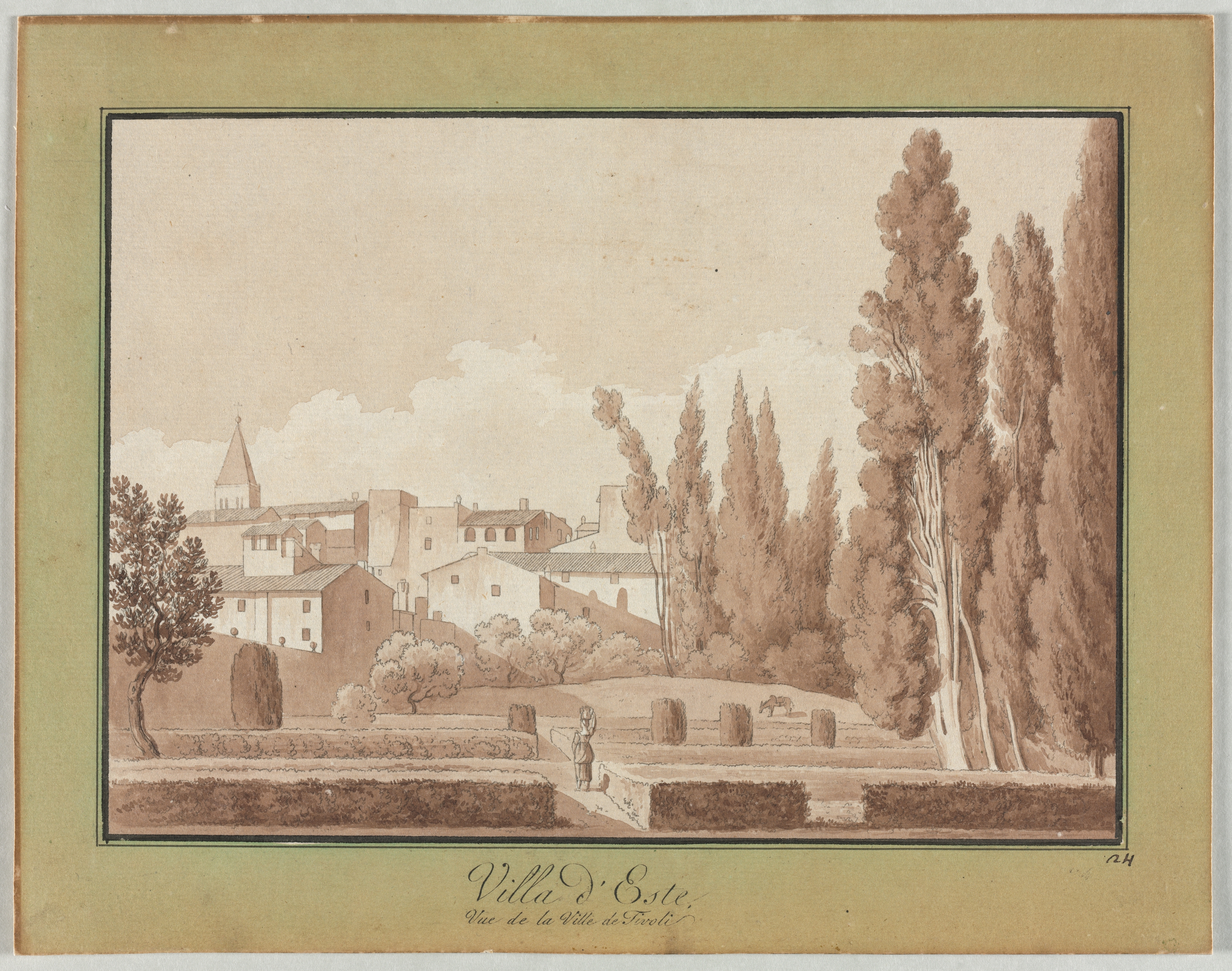 Villa d'Este, Vue de la Ville de Tivoli