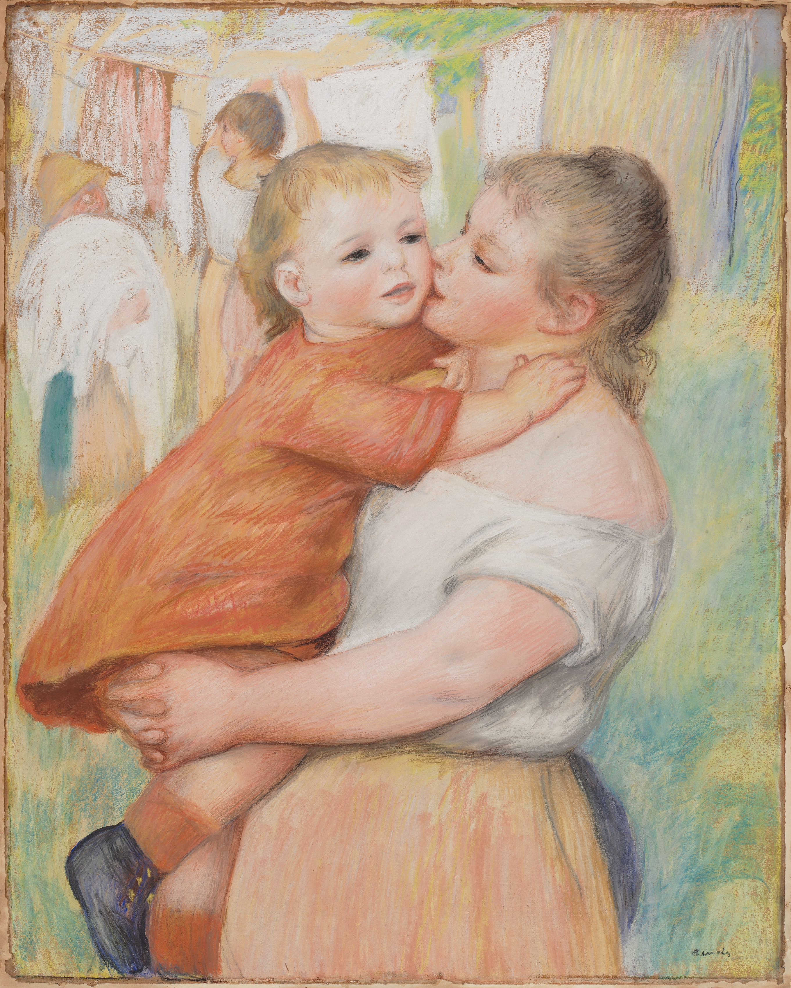 Pierre-Auguste Renoir【母と子】　保証書 Pierre-Auguste Renoir【母と子】 保証書 美術品・アンティーク