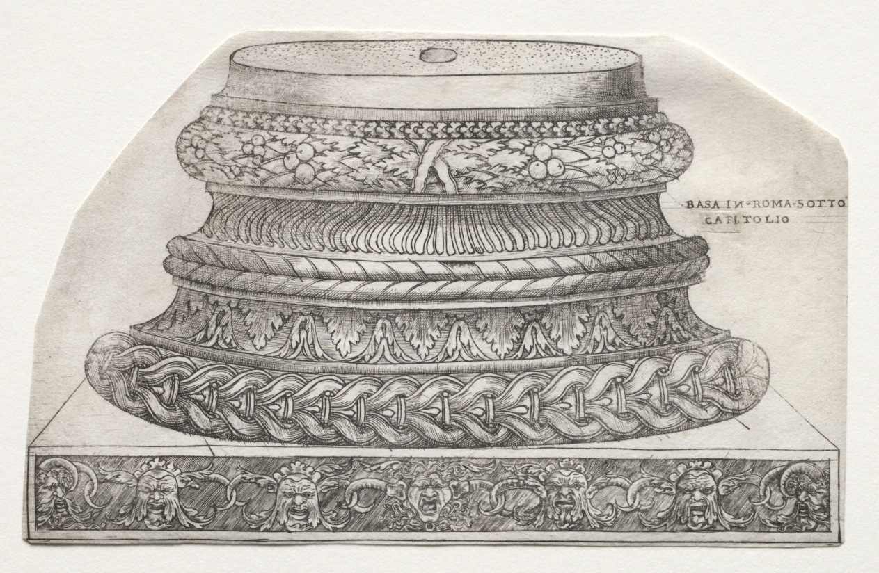 Base and Capital with Putti (base)