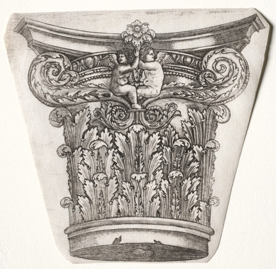 Base and Capital with Putti