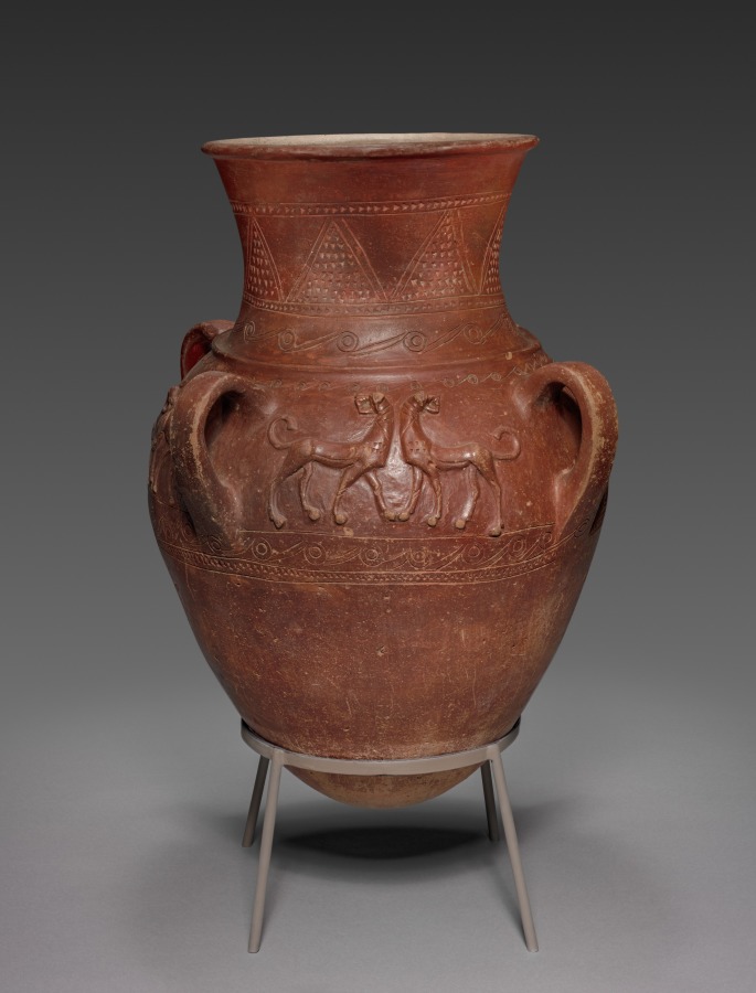 Hittite Vessel with Four Scenes Molded and Carved in Relief