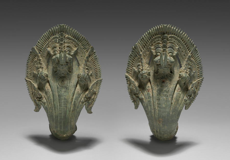 Pair of naga finials