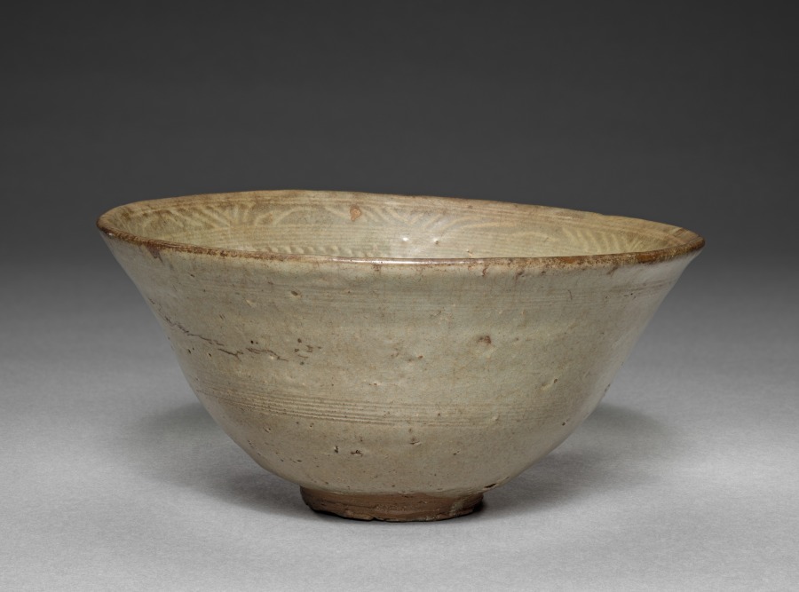 Bowl with Stamped Floral Decoration