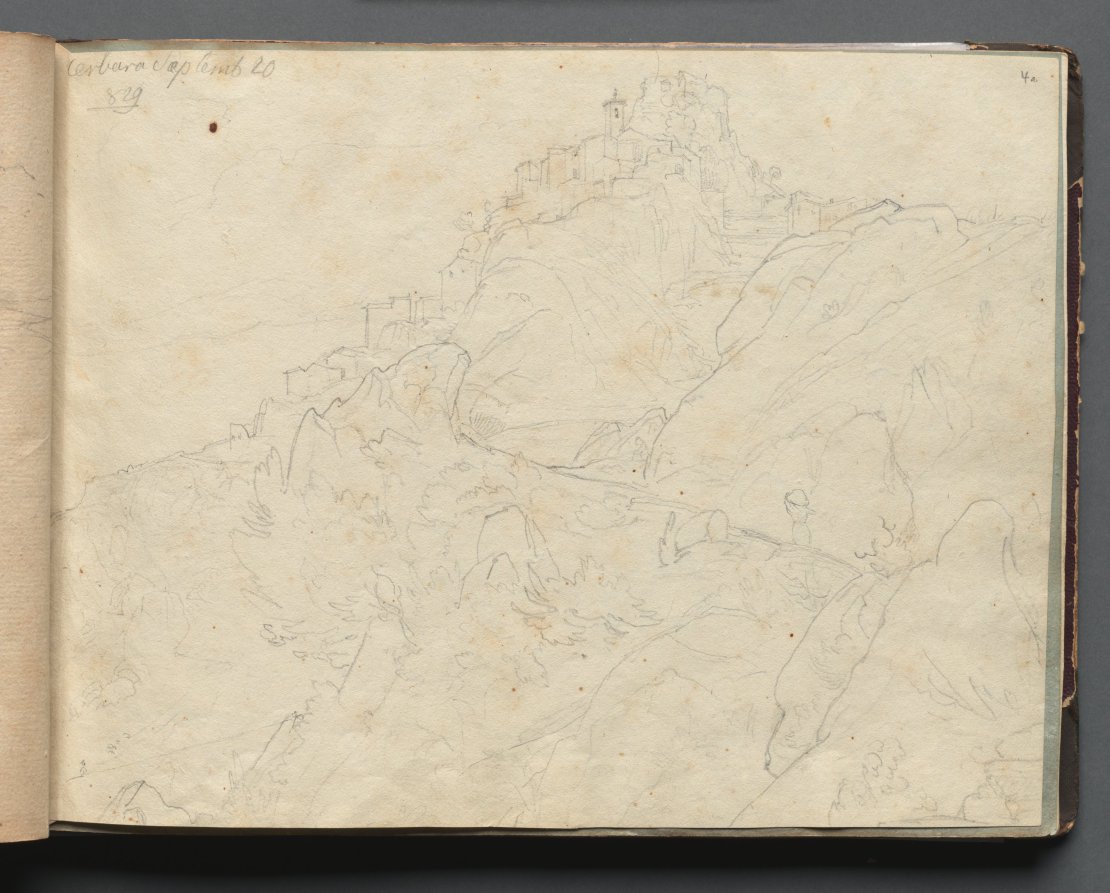 Album with Views of Rome and Surroundings, Landscape Studies, page 04a: "Cervera"