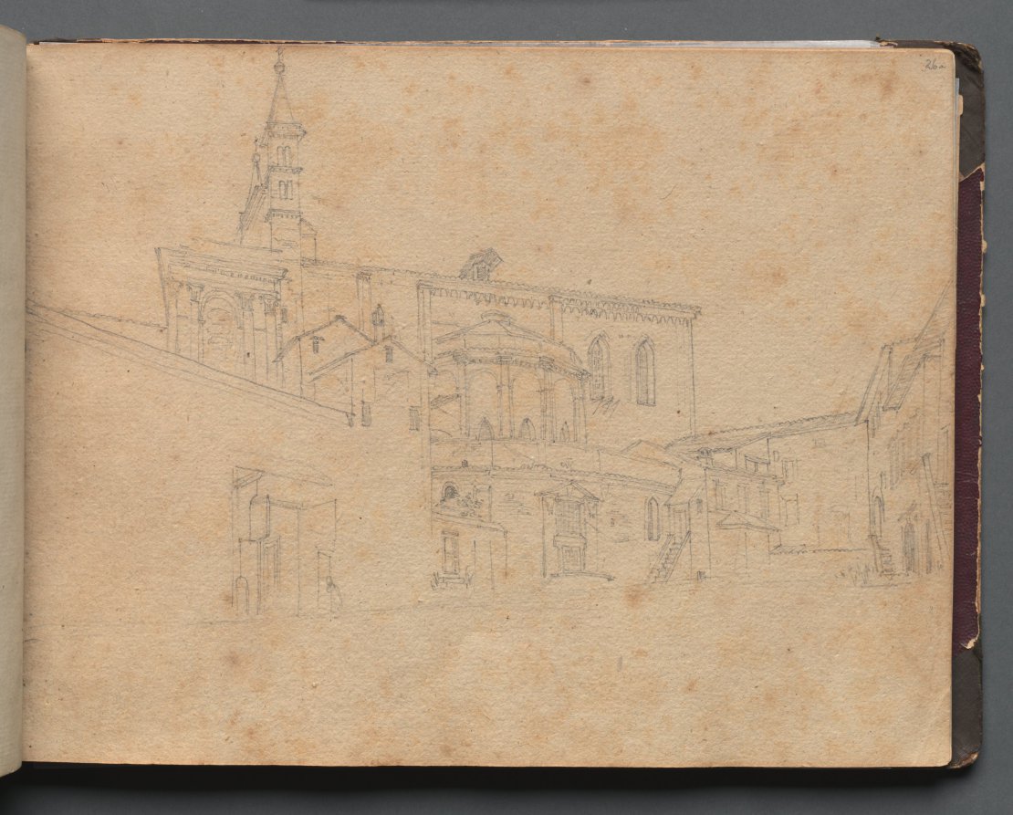Album with Views of Rome and Surroundings, Landscape Studies, page 26a: Roman Architectural View