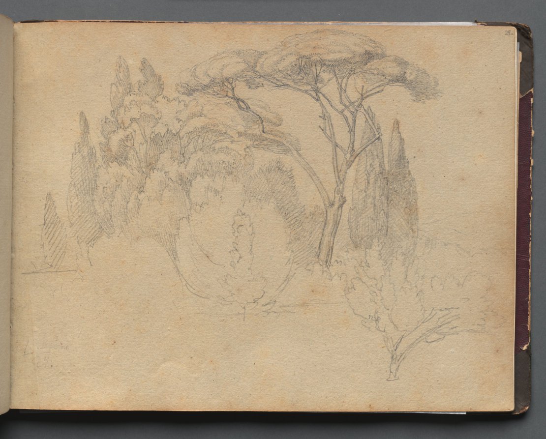 Album with Views of Rome and Surroundings, Landscape Studies, page 29a: Landscape Study