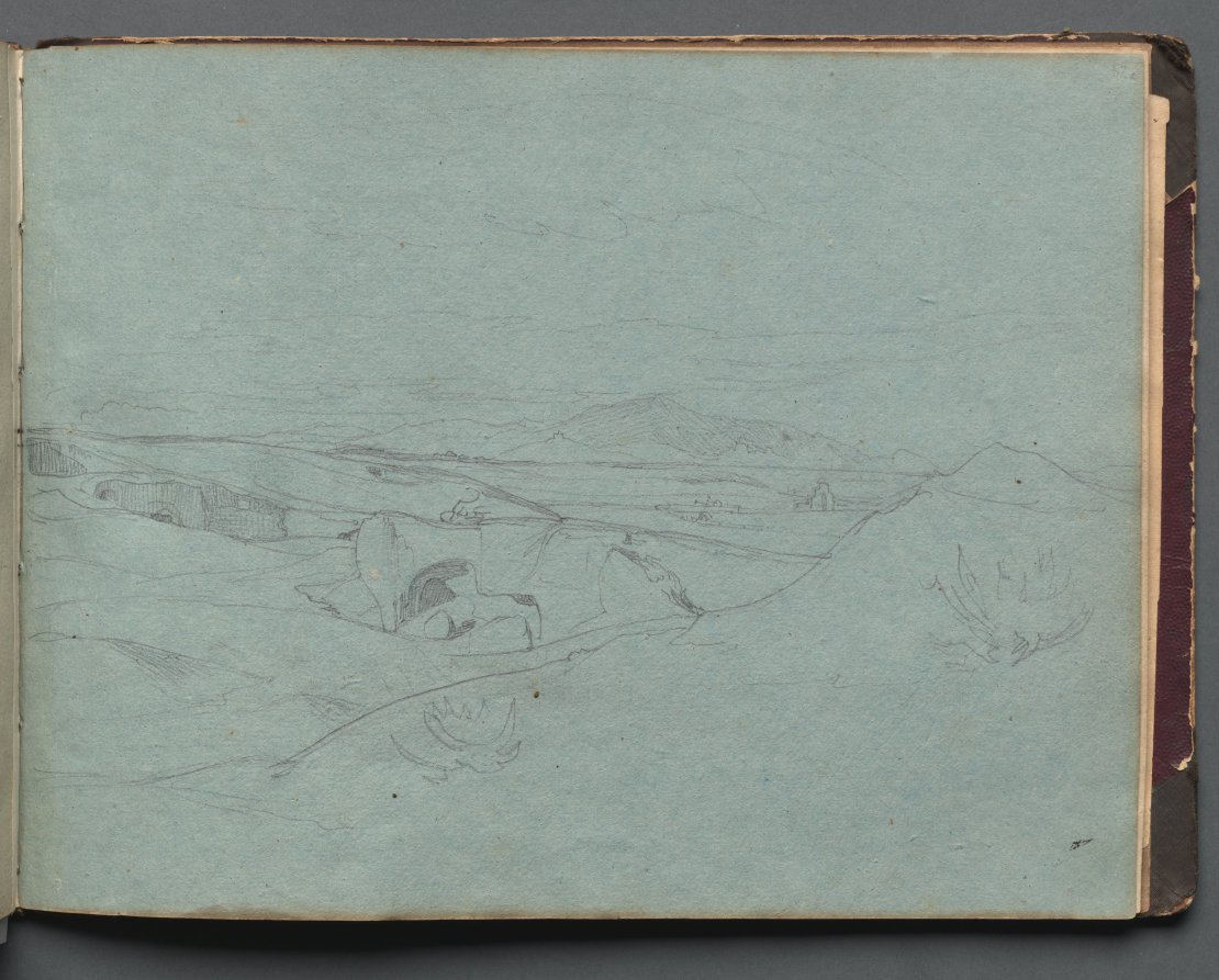 Album with Views of Rome and Surroundings, Landscape Studies, page 52a: Roman Landscape