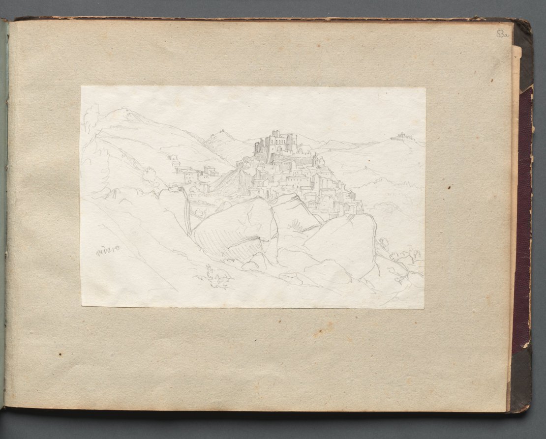Album with Views of Rome and Surroundings, Landscape Studies, page 53a: "Vivaro" 