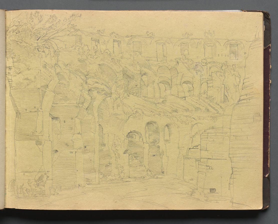 Album with Views of Rome and Surroundings, Landscape Studies, page 12a: Roman ruins