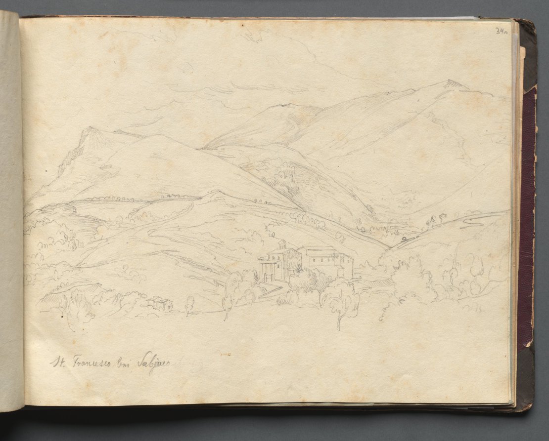 Album with Views of Rome and Surroundings, Landscape Studies, page 34a: "St. Francesco"