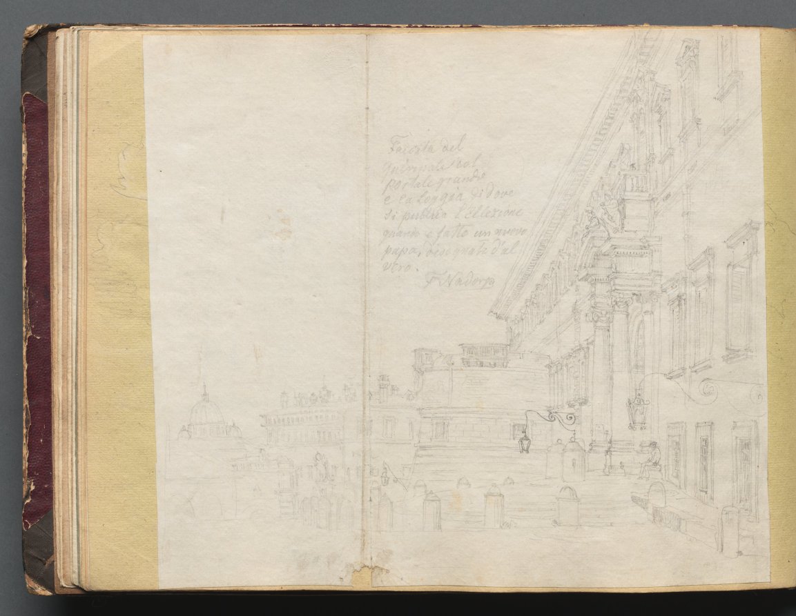 Album with Views of Rome and Surroundings, Landscape Studies, page 15b: Roman Architectural View