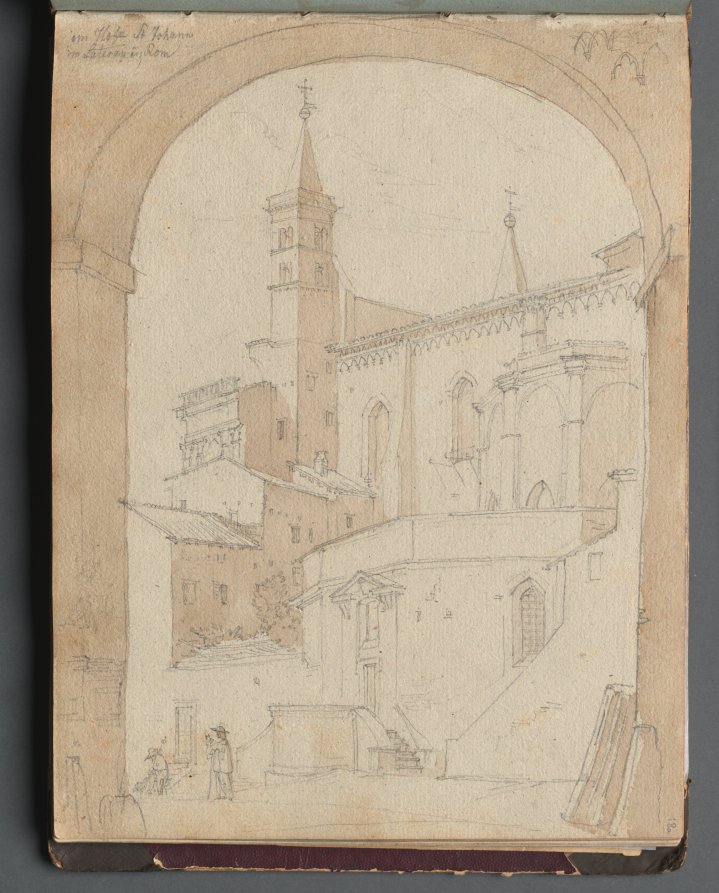 Album with Views of Rome and Surroundings, Landscape Studies, page 18a: Saint John Lateran, Rome