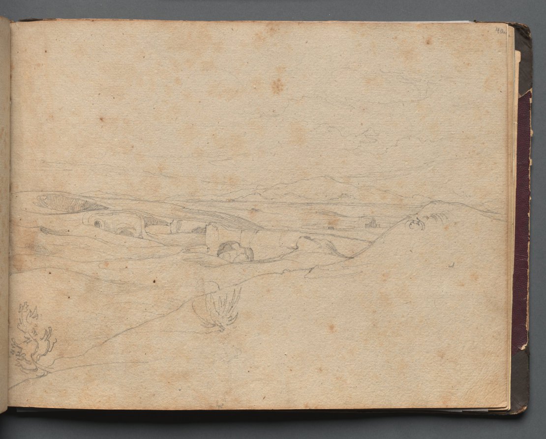 Album with Views of Rome and Surroundings, Landscape Studies, page 40a: Roman Landscape