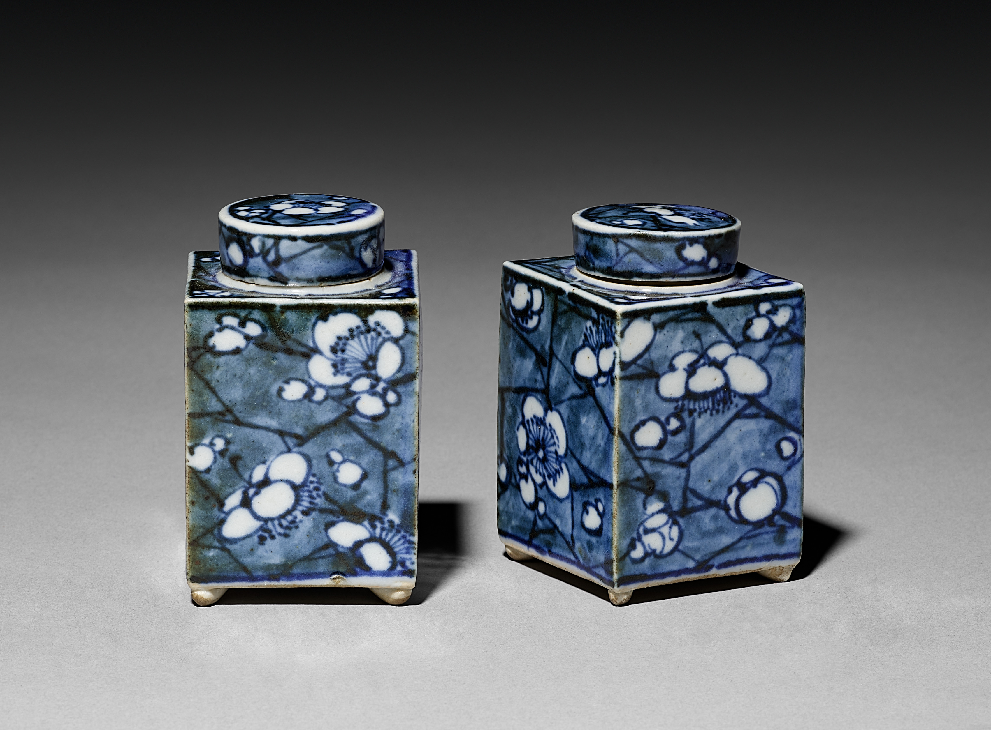 Pair of Tea Containers with Plum Blossoms | Cleveland Museum of Art