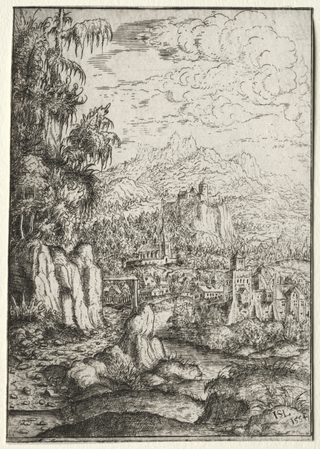 Landscape with a Road to a Castle on an Island in a River