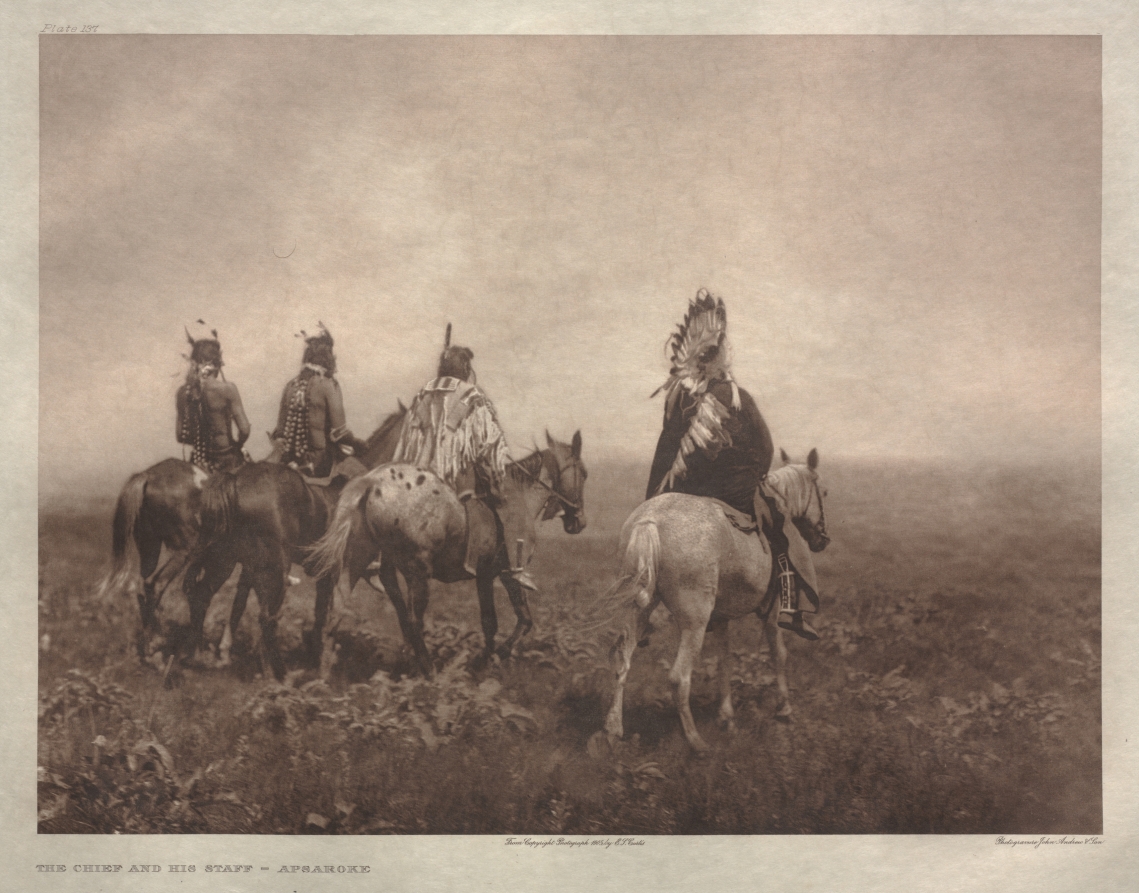 Portfolio IV, Plate 137: The Chief and His Staff--Apsaroke