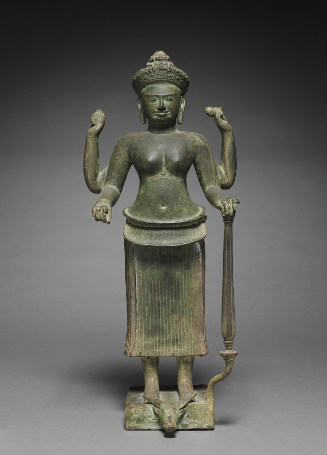 Durga as the Slayer of the Buffalo Demon by Unknown Artist (900), bronze at Cleveland Museum of Art