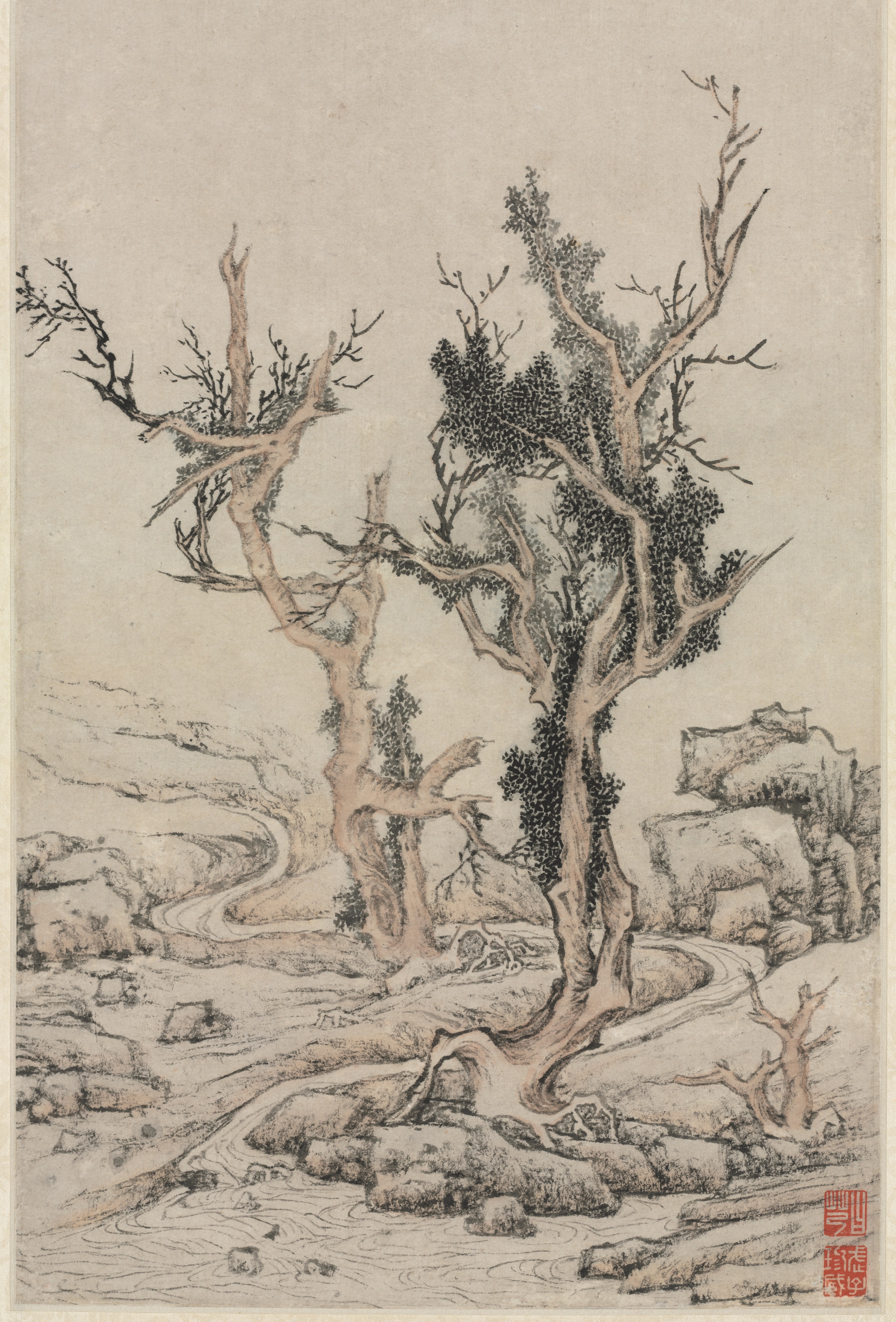 Old Trees by a Wintry Brook | Cleveland Museum of Art| Cleveland
