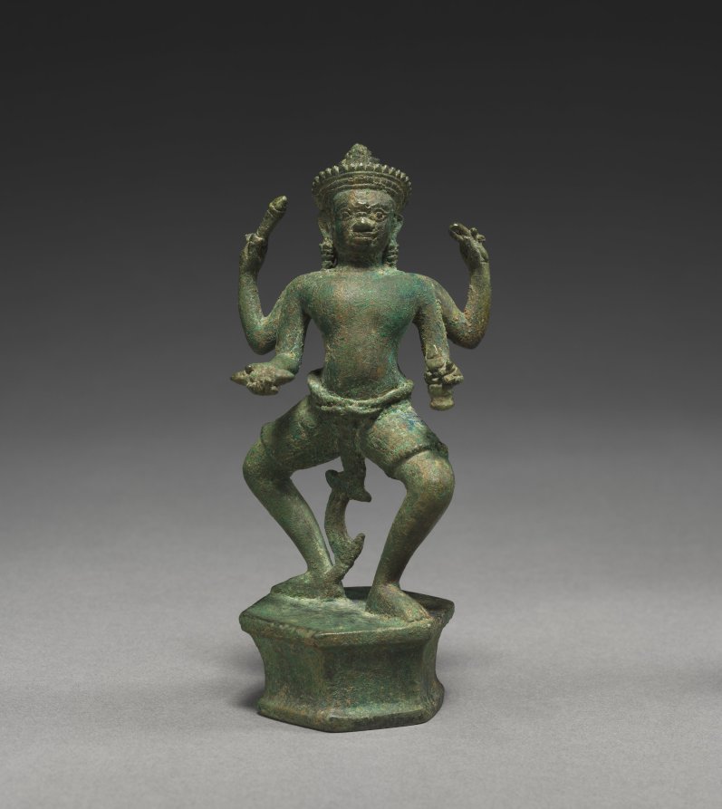 Four-Armed Standing Tantric Male Divinity by Unknown Artist (925), bronze at Cleveland Museum of Art