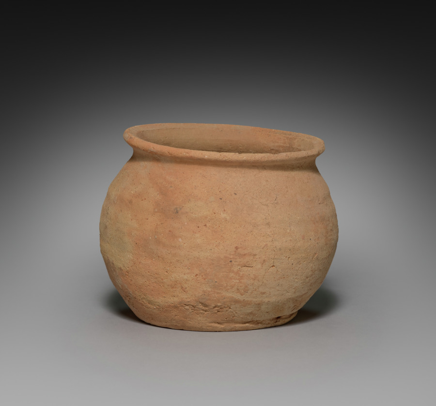 Covered Jar with Horn Handle