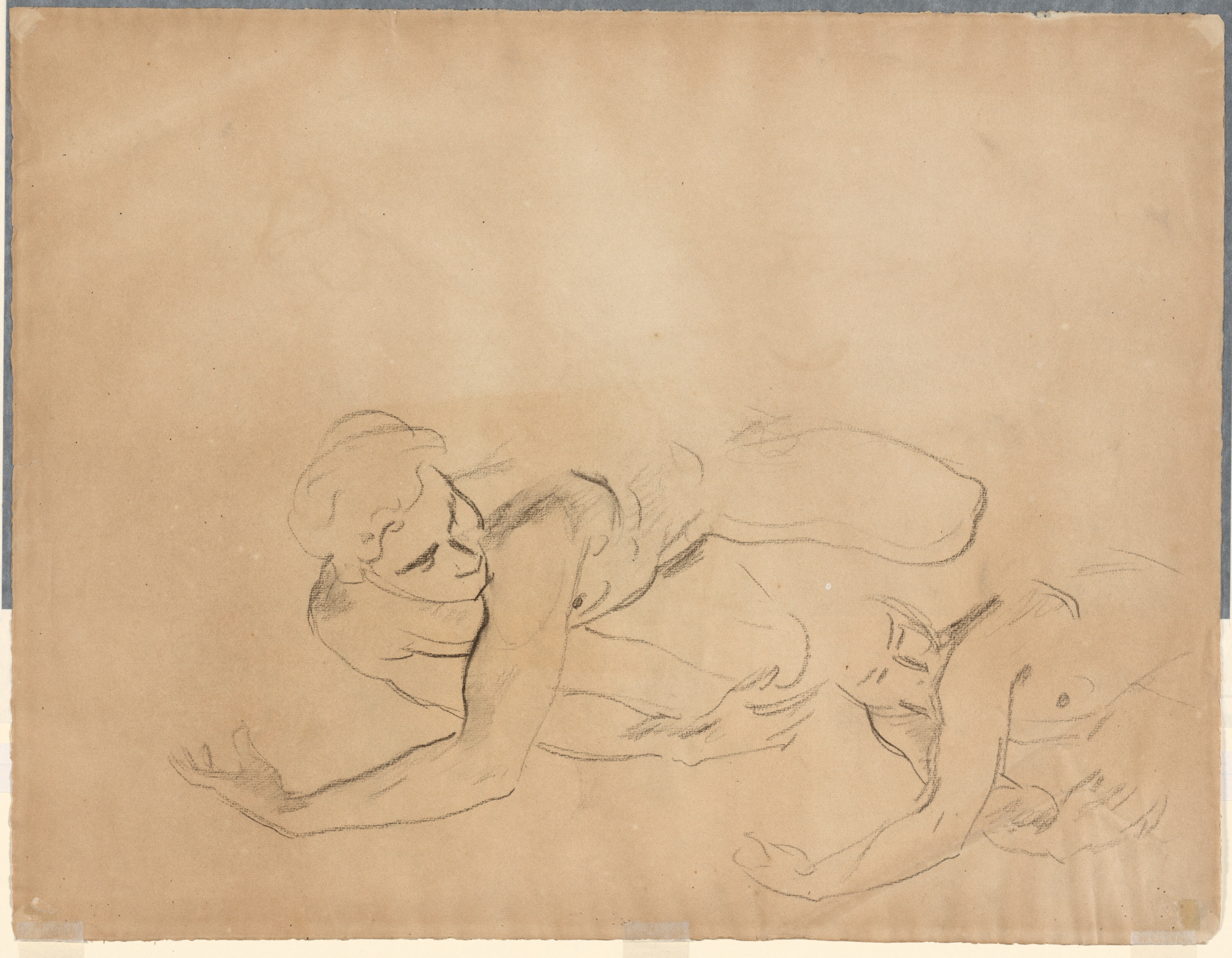 Studies of a Male Nude (verso)