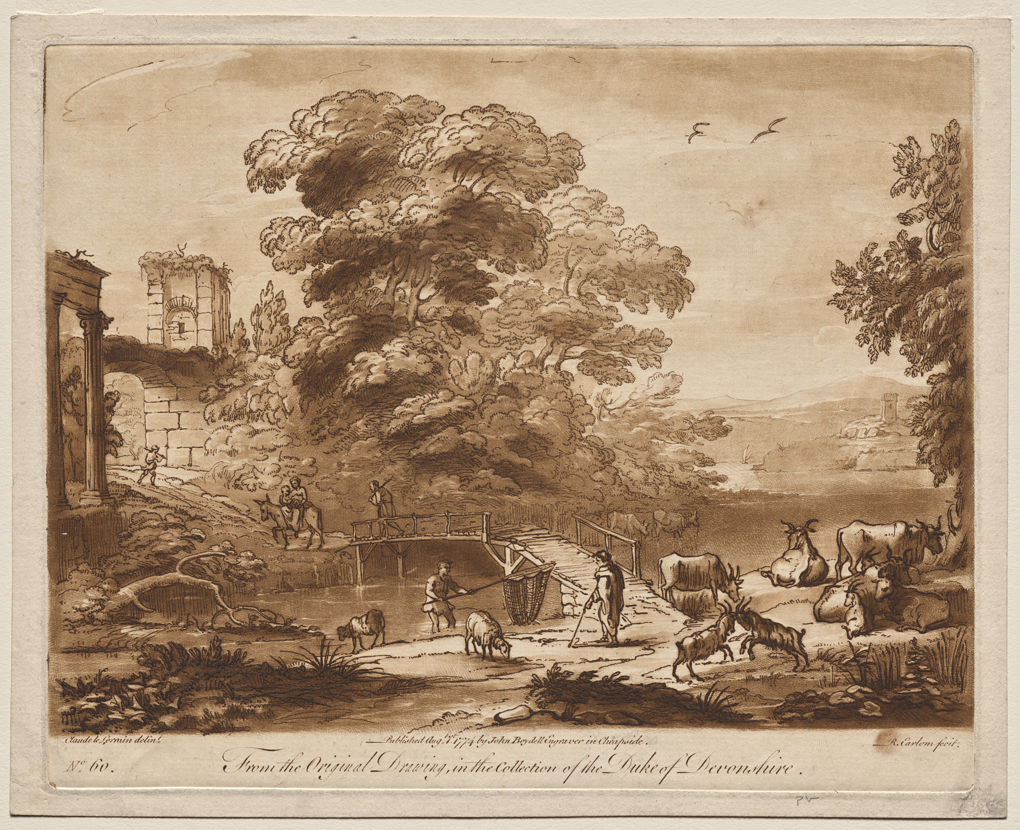 Richard Earlom, Landscape, Plate No. 60