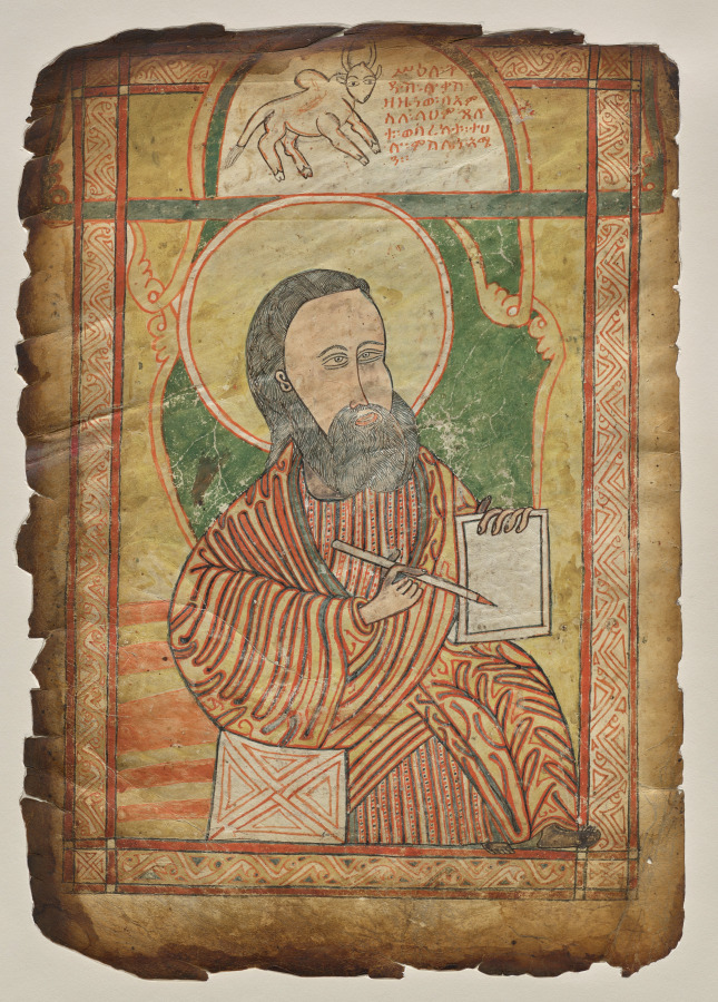 Single Leaf from a Gospel Book with a Portrait of Saint Luke