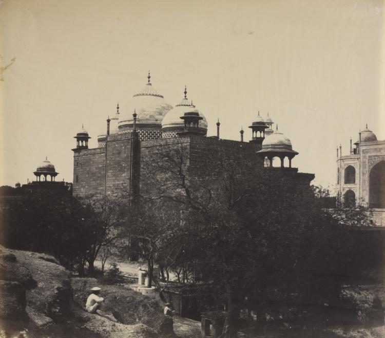 Taj Mahal, Back View of the Rest-House, with Figure