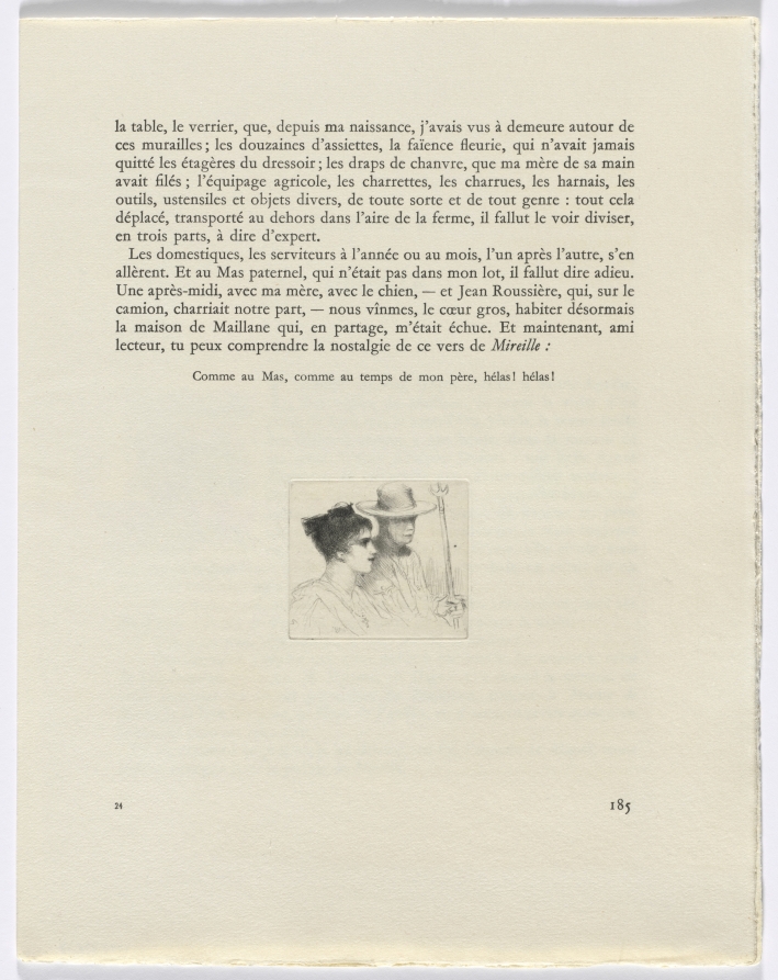 Frédéric Mistral: Mémoires et Recits by Frédéric Mistral: bust of a man and a woman (page 185)