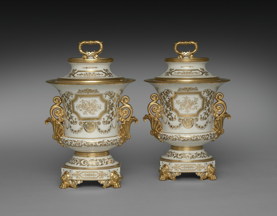 Pair of Covered Ice Cream Pails