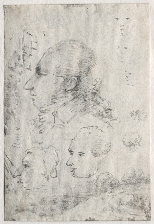 Studies of Heads (verso)