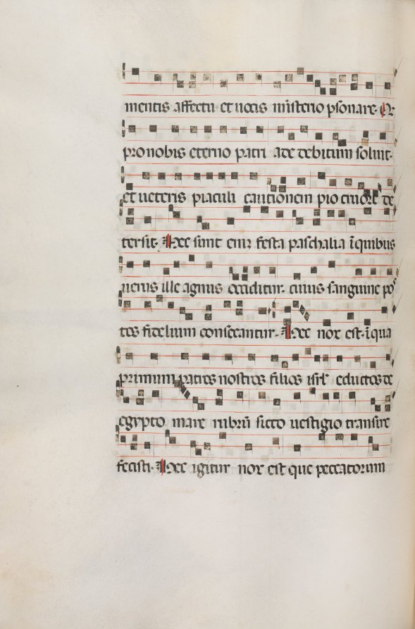 Missale: Fol. 154v: Music for "Exultet"