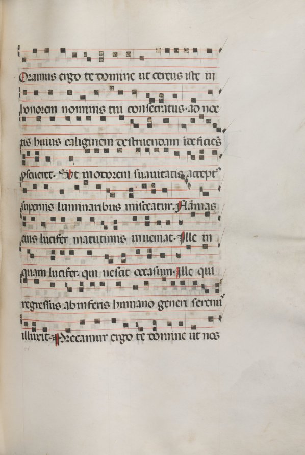 Missale: Fol. 157: Music for "Exultet"