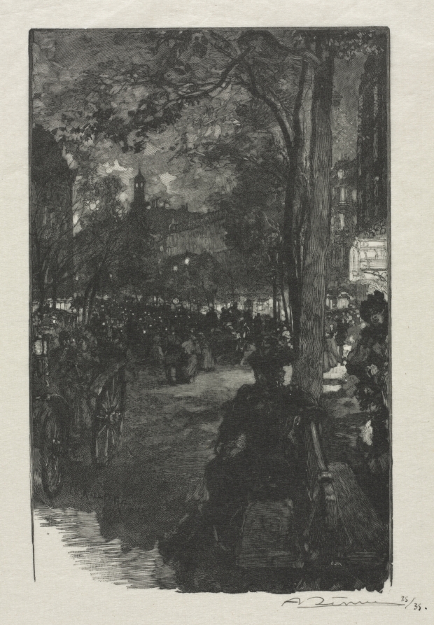 Boulevard Montmartre, Evening