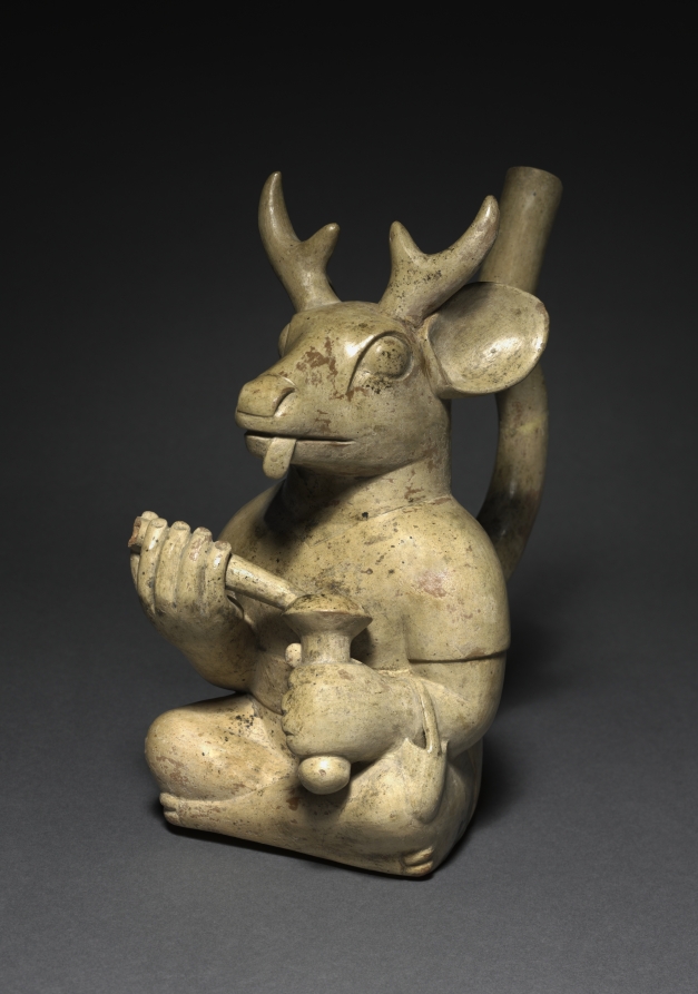Deer-Headed Figure Vessel