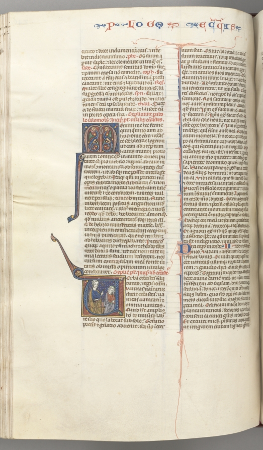 Fol. 247v, Ecclesiastes, historiated initial V, Solomon teaching