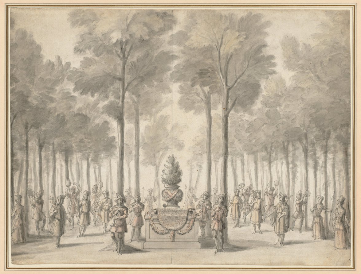 Design for the Divertissement from "La Pastorale" (First Entrée of the opera-ballet "Les Muses" by Danchet and Campra")
