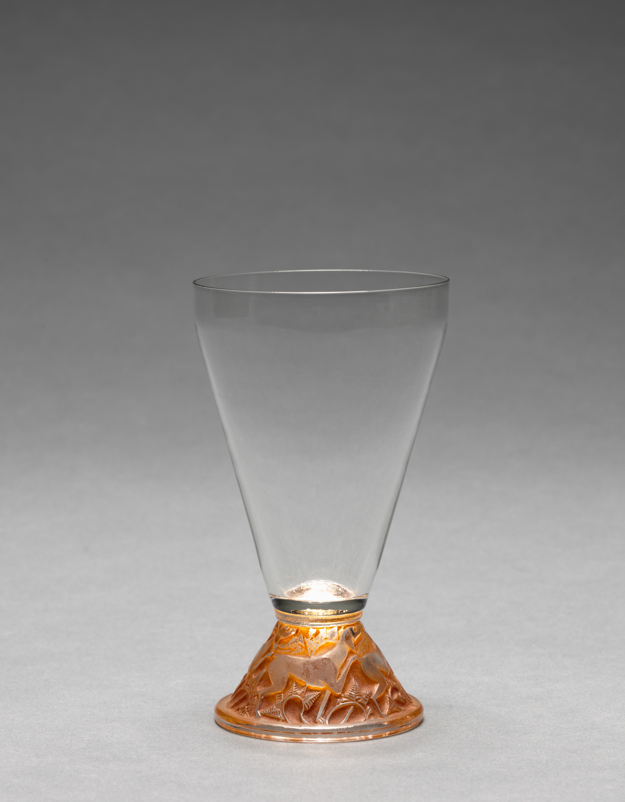 Hunting Dogs Footed White Wine Glass (Verre à pied, chasse chiens)