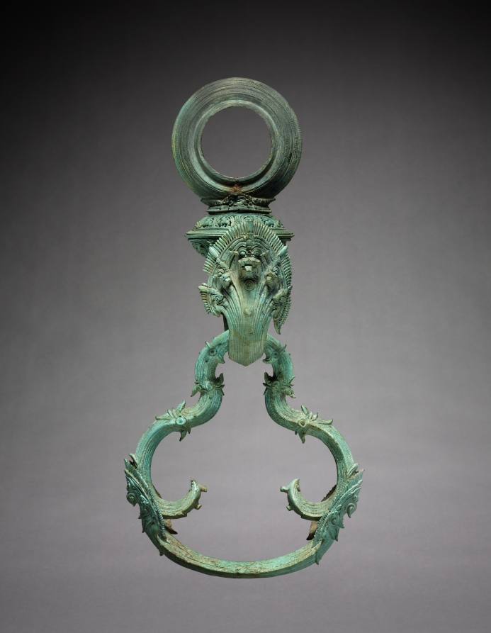 One of a Pair of Decorated Palanquin Hooks and Rings