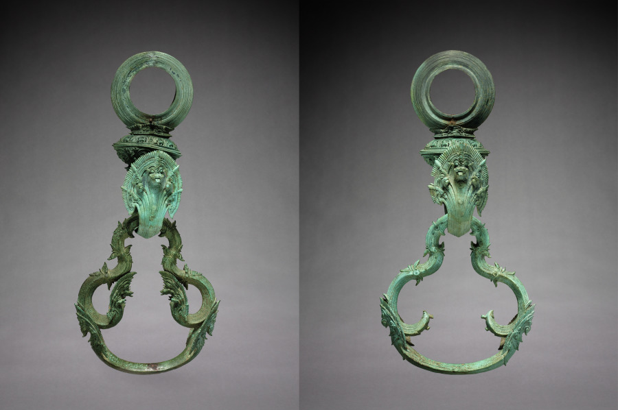 A Pair of Decorated Palanquin Hooks and Rings