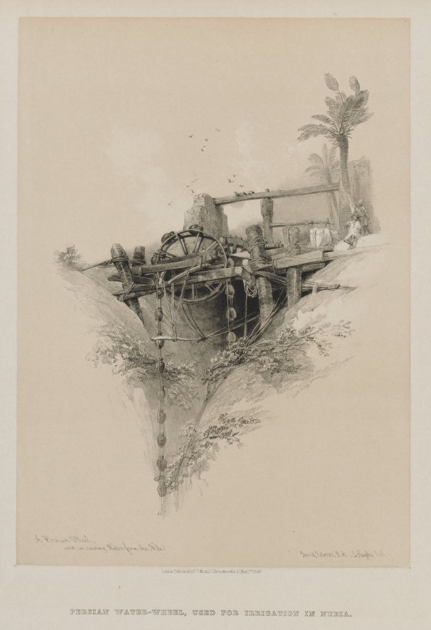 Egypt and Nubia, Volume II: A Persian Wheel, Used in Raising Water from the Nile