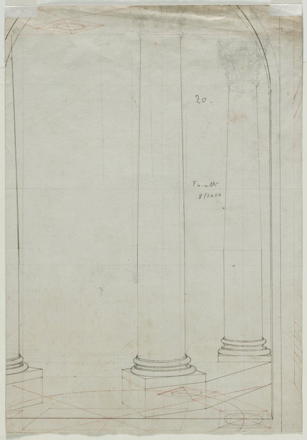 Architectural Drawing of Columns (verso)