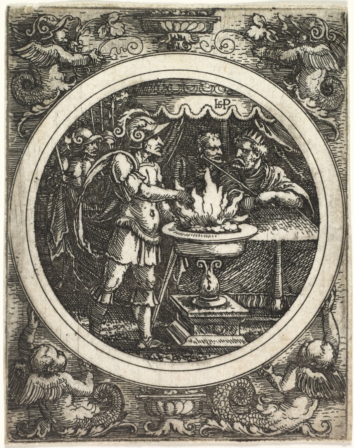Mucius Scaevola Holding His Hand in the Fire